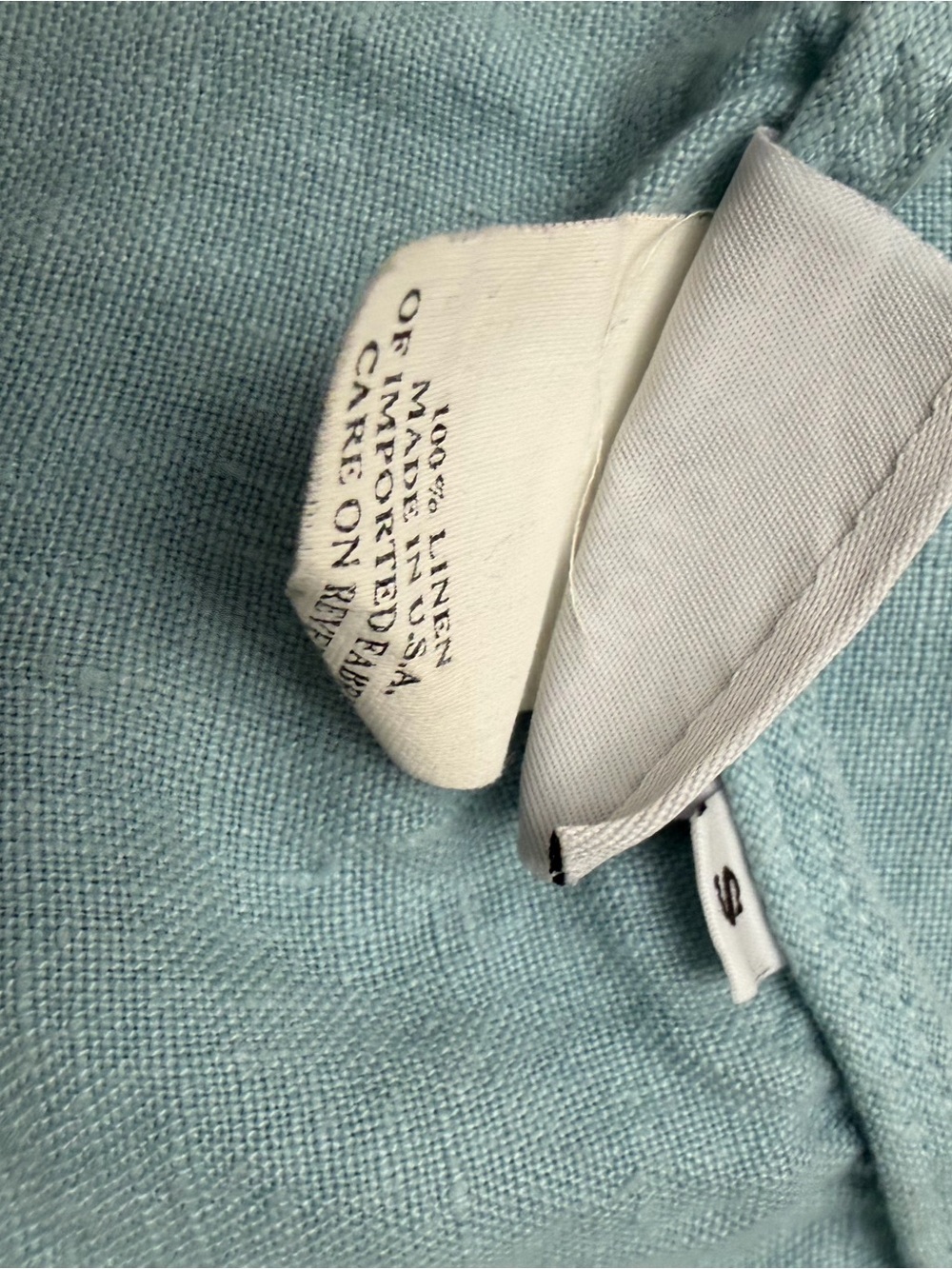 Hot Cotton Pale Blue Linen-Blend Tank Top - Picture 7 of 7
